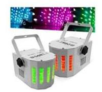 Pack 2 Mini Jeux de lumières effet Derby à LEDs RVBB - Ibiza Light DERBY-MINI