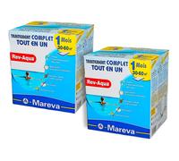 Pack 2 mois traitement Mareva REV-AQUA 4 en 1 piscine 30 à 60m³