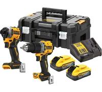 Pack 2 outils 18V DEWALT DCK2050H2T-QW : perceuse DCD805 et boulonneuse DCF850 Brushless avec coffret et 2 batteries 5,0 Ah POWERSTACK