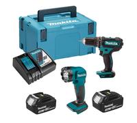 Pack 2 outils 18v (DHP482/DML815) (2x3.0 Ah) en Makpac Makita DLX2497J