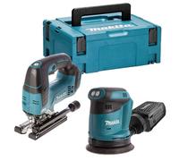 Pack 2 outils 18v (DJV182/DBO180) (solo) en coffret Makita DLX2276J