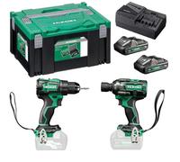 Pack 2 outils 18v (DS18DE/WR18DBDL2) (2x4,0 Ah) en coffret Hikoki KC18DEWLZ