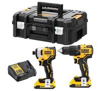 Pack 2 outils 18V XR (2x2.0 Ah) (DCD709 + DCF809) en coffret - DEWALT DCK2062D2T-QW