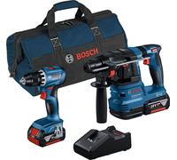 Pack 2 outils BOSCH Professional 0615A50038 GSR 18V-45 + GBH 18V-22 + 2 batteries 4,0 Ah + GAL 18V-40