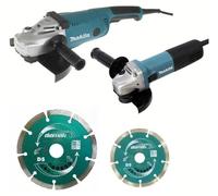 Pack 2 outils MAKITA DK0053GX2-P (Meuleuse GA9020 + Meuleuse 9558HNRG)