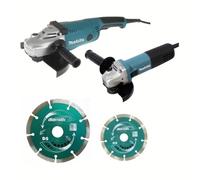 Ensemble de 2 meuleuses Ø230 et 125 mm - MAKITA - avec kit d'accessoires - DK0053GX2-P