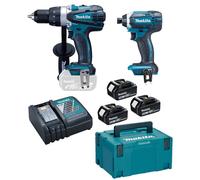 Pack 2 outils MAKITA DLX2144TJ1 (DDF458+DTD152+BL1850×3+DC18RC+MAK3 )