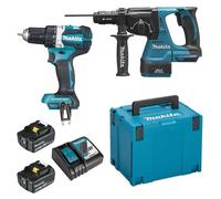 Pack 2 outils MAKITA DLX2191TJ (DDF484 + DHR243) 18V Li-Ion (2 x 5,0 Ah)
