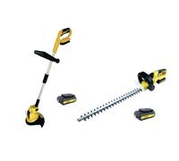 Pack 2 outils Taille-haies et coupe-bordure NEMURA 20V + 2 Batteries 2Ah + Chargeur rapide
