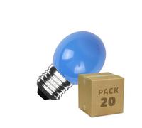 Pack 20 Ampoules Led E27 3w 300 Lm G45 Monochrome Bleu