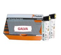 Pack 2000 clous TH F16/38 mm + gaz IM65A/250A Angle Brads Galva 20°