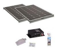 Pack 2x Panneaux Solaires 140W + Kit de pose Solaire avec Régulateur MPPT 20A G