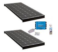 PACK 2xANTARION BLACK BOOSTER 170W Seul Panneau solaire Camping Car + Kit de pose solaire avec Régulateur de Charge G