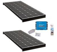 PACK 2xANTARION BLACK BOOSTER 170W Seul Panneau solaire Camping Car + Kit de pose solaire avec Régulateur de Charge G
