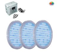 Pack 3 ampoules LED 252 RVB avec télécommande