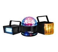 Pack 3 jeux de lumière Zirkus effet Derby + SunMagic ASTRO/UFO + Strobe - Lytor PACK RENO