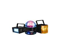 Pack 3 jeux de lumière Zirkus effet Derby + SunMagic ASTRO/UFO + Strobe - PACK RENO