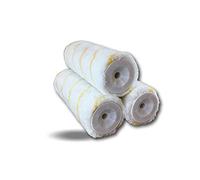 Pack 3 manchons Polyamide | Anti-goutte | Rayés jaune | Pour montures à vis | Axe diamètre 8 mm | Rouleaux 180 mm | Sols murs plafonds façades grandes surfaces | Kibros IB478_180x3c