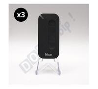 Pack 3 NICE MyGo2 - Télécommande 2 canaux noir pour Portails/Garage - 433,92MHz - Remplace FLOR-S, ONE, et FLORE + Goodie Domobip