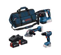 BOSCH GSR+GWS+GBH+2×GBA18V 4.0 Ah+GAL 18V-40 18V Set de 3 outils 18 V 0615A50094