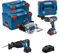 Pack 3 outils 18V BOSCH : GSB 18V-110C + GKS 18V-68GC + GSA 18V-28 + 1 batterie 4,0 Ah (ProCORE) + 2 batteries 5,5 Ah (ProCORE) + GAL 1880CV (L)