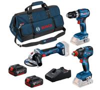 Pack 3 Outils 18V GSB/GDX/GWS -BOSCH - avec 2 batteries 5.5AH - chargeur - sac - 0615990N31