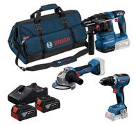 Pack 3 outils 18V GSR 18V-28 + GWS 18V-7 + GBH 18V-21 (2 x 4,0 Ah) - BOSCH Professional - 0615A50094