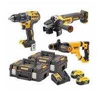Pack 3 outils Perforateur SDS-plus, Meuleuse 125 mm et Perceuse-visseuse compacte DEWALT DCK327P2T (DCH263 / DCG405 / DCD791)