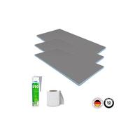 Pack 3 panneaux de construction WEDI 125 x 60 x 1 cm + colle polymere étanchéité 610 + bande d'armature collante