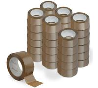 Pack 36 rouleaux Ruban Adhésif d'Emballage Pro MARRON 66m x 50mm Waytex Silencieux Polypropylène 50 microns Marron G