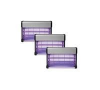 PACK 3X Destructeurs d'insectes Electrique 20W Anti-Moustiques 80m2 Silencieux
