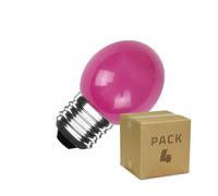 Pack 4 Ampoules Led E27 3w 300 Lm G45 Rose Rose