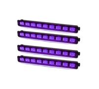 Pack 4 Barres à LED UV 9x1W se reflète sur tissus blanc