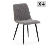 Lot de 4 chaise vs venta stock H. 84 cm non empilable non pliable interieur en metal gris