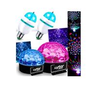 PACK 4 EFFETS Ampoules Mini DIAMS RVBA Culot E-27 + Jeux de lumières SIXMAGIC