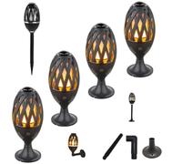 Pack 4 Lampes LED de jardin effet flamme BOMBALIGHT