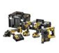 Pack 4 outils 18 V XR (DCH273 + DCG405 + DCD796 + DCF887) + 3 batteries 5 Ah + chargeur + coffret T-Stak DEWALT DCK422P3T-QW