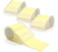 Pack 4 Rouleaux De Note Adhésive Repositionnable Papier Autocollant Avec 4 Dévidoirs Inclus Largeur 5 Cm En Rouleau De 5m Jaune Pastel