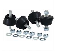Pack 4 Silent Blocs M8 Antichocs pour Clim Réversible - Écrous & Rondelles Inclus