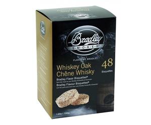 Pack 48 Bisquettes de fumage Bradley Smoker - Chêne Whisky