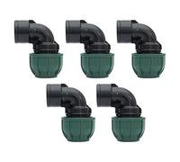 [Pack 5] Coude fileté mâle PP pour tuyau en polyéthylène (PE) Coude de 25mm x 3/4" de 90 degrés Connecteurs d'eau pour tuyaux. Montage rapide pour l'installation de canalisations