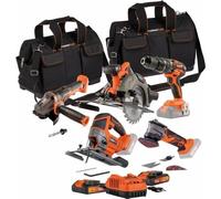 Pack 5 outils DUAL POWER 20 V - Perceuse/visseuse + meuleuse + multi outil + scies