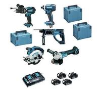 Pack 5 Outils MAKITA DLX5039PTJ - 18V Li-ion (4 x 5 Ah)