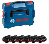 Pack 6 batteries 18V GBA 4Ah + coffret L-BOXX - BOSCH - 1600A02A2S
