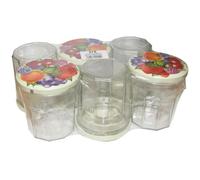 Pack 6 confituriers avec couvercle - 324 mL