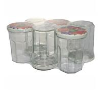 Pack 6 confituriers avec couvercle - 385 mL