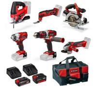 Pack 6 machines 18V + batteries + sac de transport EINHELL