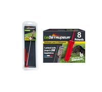 Pack 8 Recharges Piège Detaupeur + 2 Tiges + 1 Palpeur - Utilisables sous la Pluie - Armement en Toute Sécurité - Système Exclusif