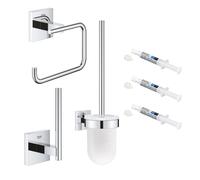 Pack accessoires pour WC GROHE Start Cube avec porte-balai + repose papier + dérouleur de papier + 3 colles GROHE QuickGlue