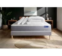 Pack ACTIFLEX DREAM 200x200cm sommier kit gris - 22cm - Ressorts ensachs et mmoire de forme - Moelleux - Sommier kit Gris - Avec couette et oreillers